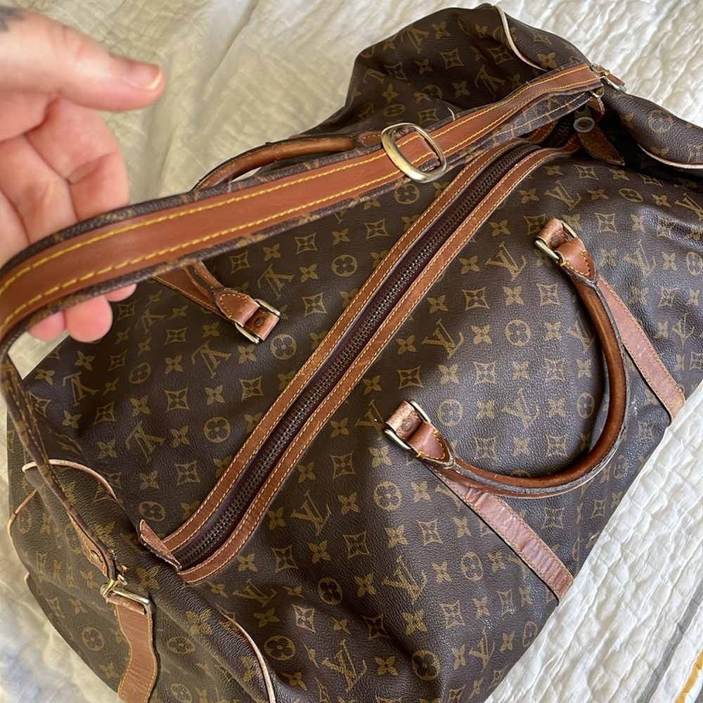 Vintage Authentic Louis Vuitton Large Duffle Weekender 1970’s / 80s Era Monogram - Picture 13 of 17